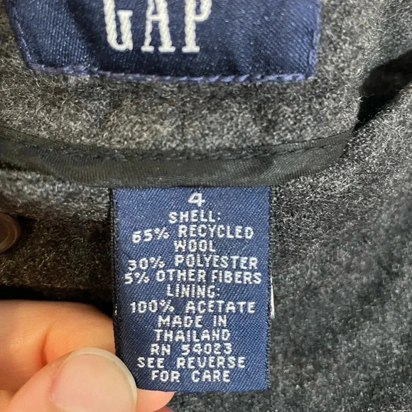 GAP Wool Blend Straight Leg Pants, Lined, Dark Gray Women’s Size 4 EUC - Picture 5 of 7